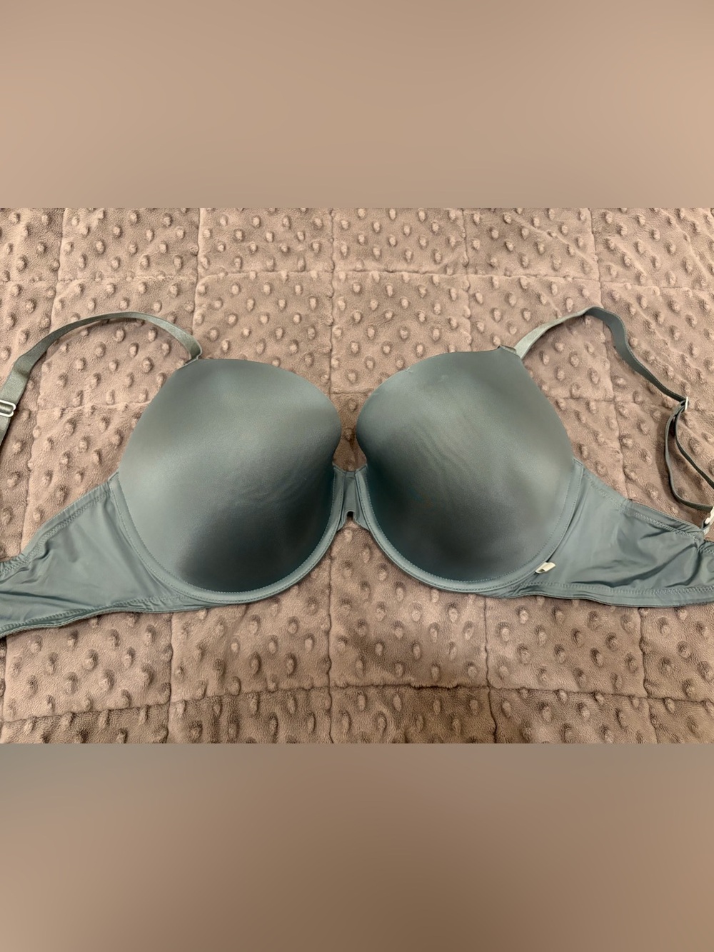 Victoria's Secret Lined Demi Bra in Green Size 36DDD/F Like New